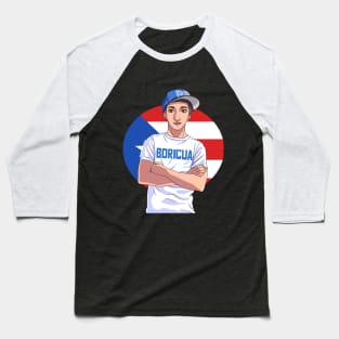 Boricua Puerto Rican Strong Pride Puerto Rico Flag Baseball T-Shirt
